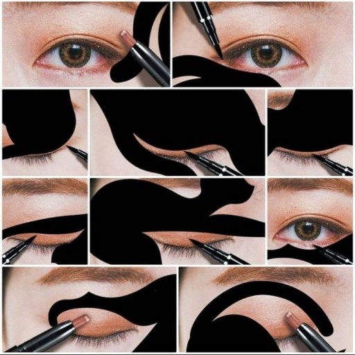 خط چشم گربه ای با شابلون